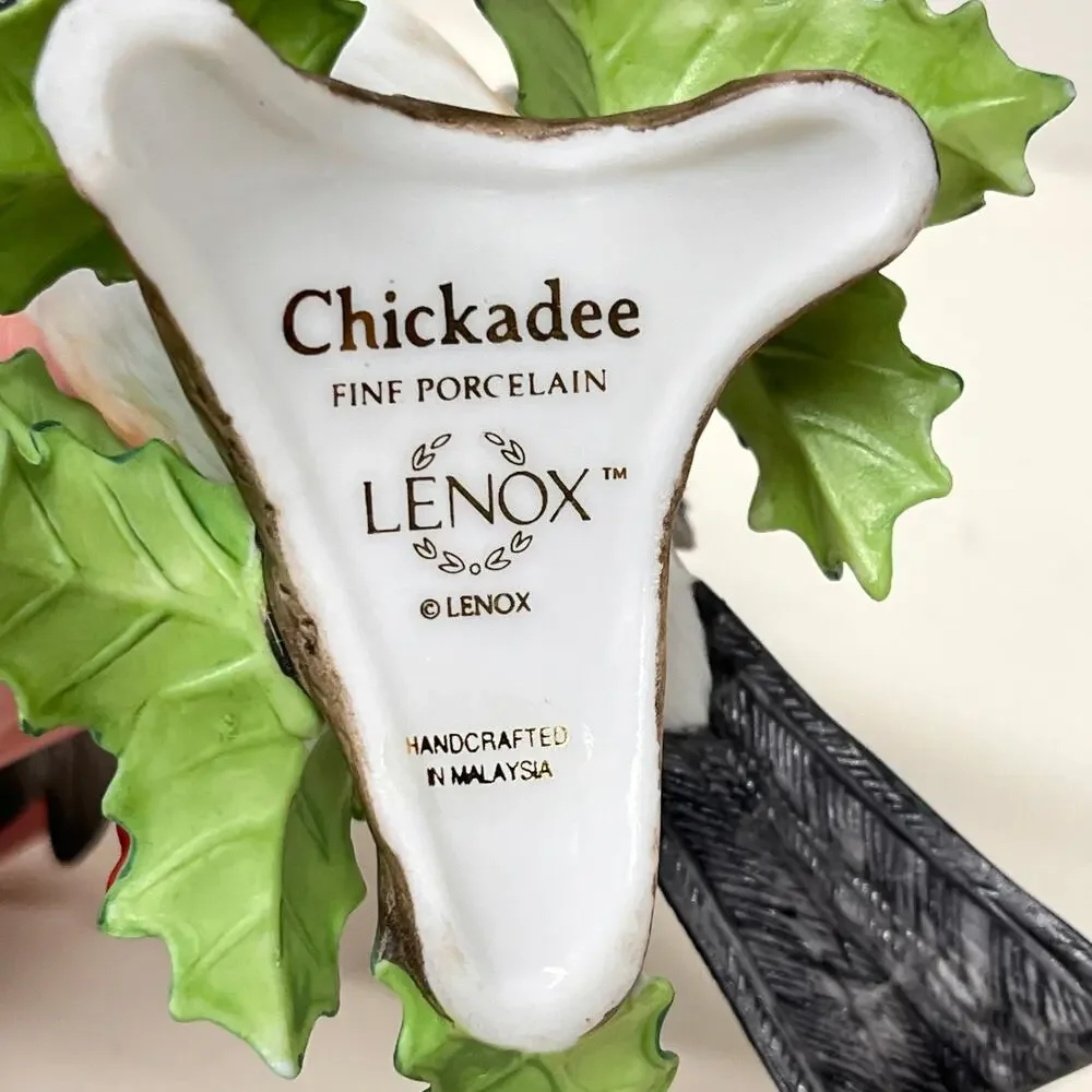 Lenox Chickadee Garden Birds Porcelain Figurine